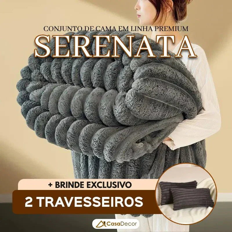 Conjunto de Cama em Linha Premium Serenata | +2BRINDES: 2 Travesseiros