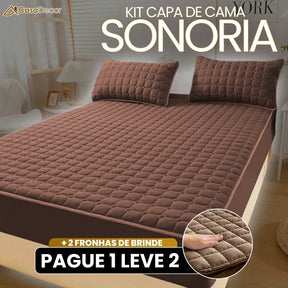 [Pague 1, Leve 2] Capa de Cama Sonoria (Conforto e Aconchego Que Você Merece!) + BRINDE: 2 Fronhas